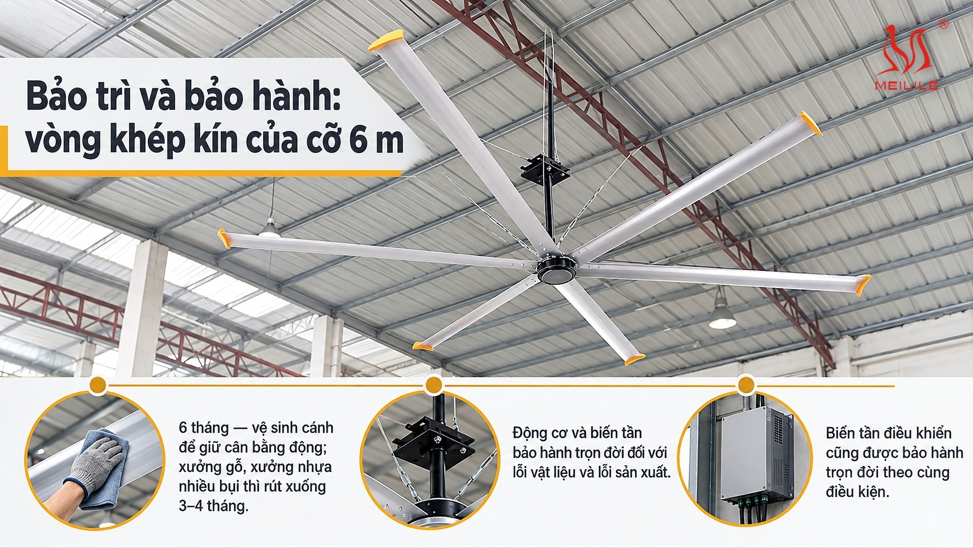 Bảo trì và bảo hành: vòng khép kín của cỡ 6 m