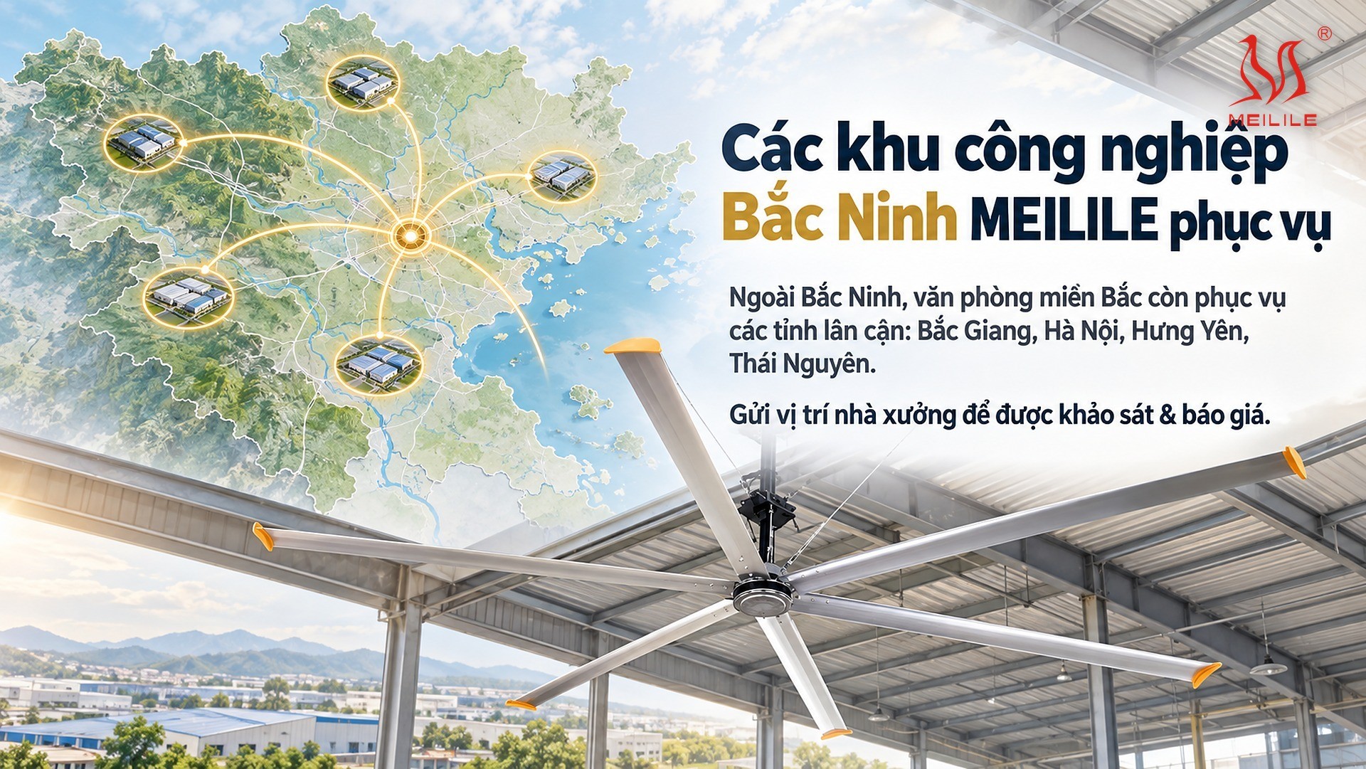 Các khu công nghiệp Bắc Ninh MEILILE phục vụ