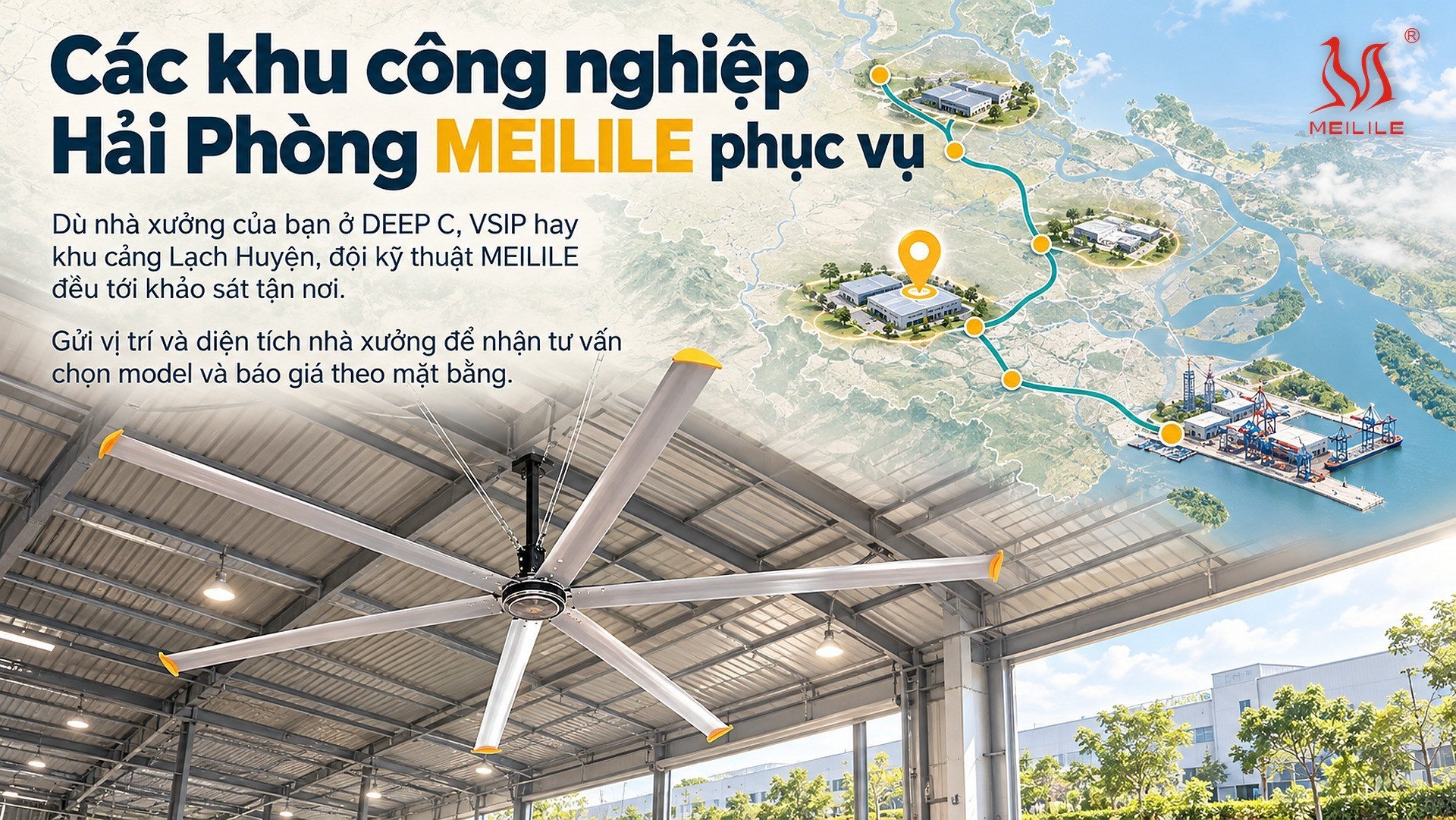 Các khu công nghiệp Hải Phòng MEILILE phục vụ