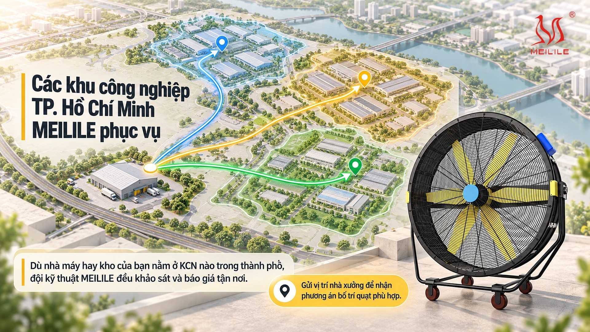 Các khu công nghiệp TP. Hồ Chí Minh MEILILE phục vụ