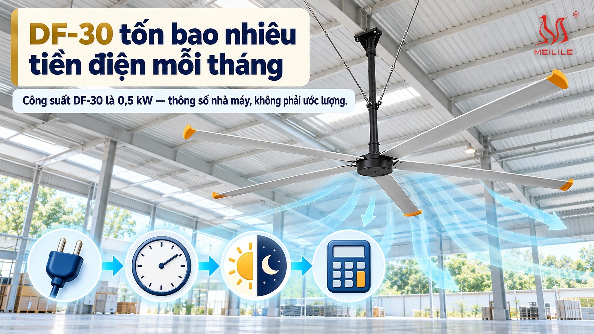 DF-30 tốn bao nhiêu tiền điện mỗi tháng
