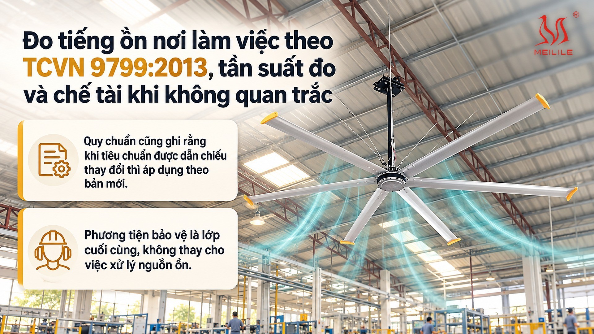 Đo tiếng ồn nơi làm việc theo TCVN 9799:2013, tần suất đo và chế tài khi không quan trắc