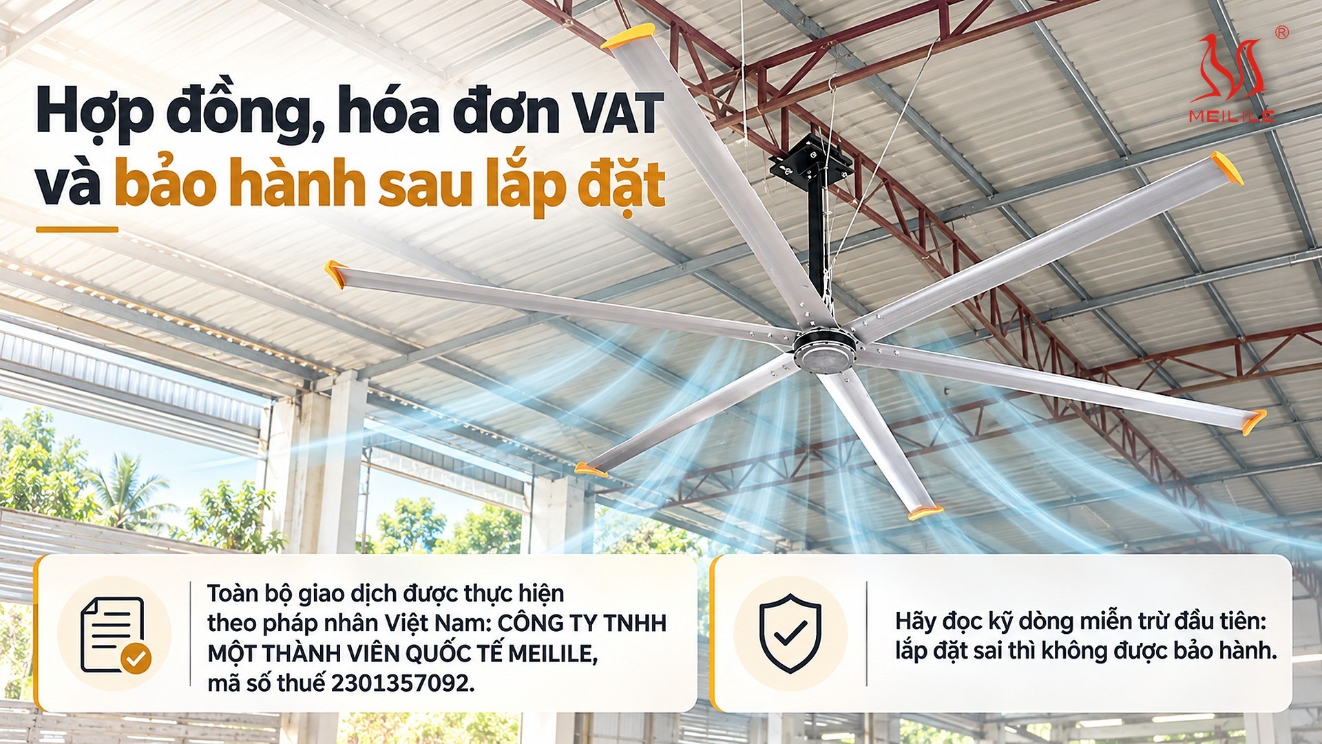 Hợp đồng, hóa đơn VAT và bảo hành sau lắp đặt