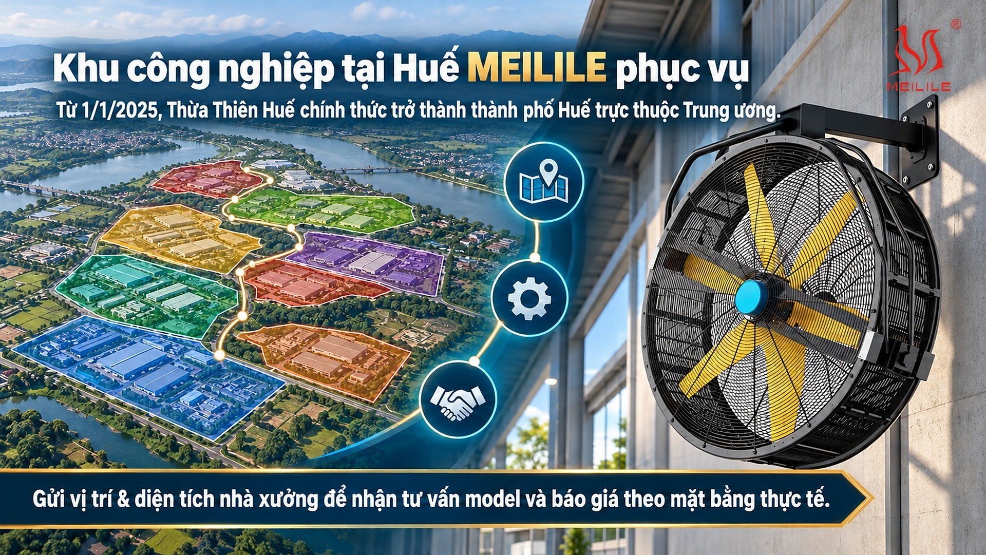 Khu công nghiệp tại Huế MEILILE phục vụ