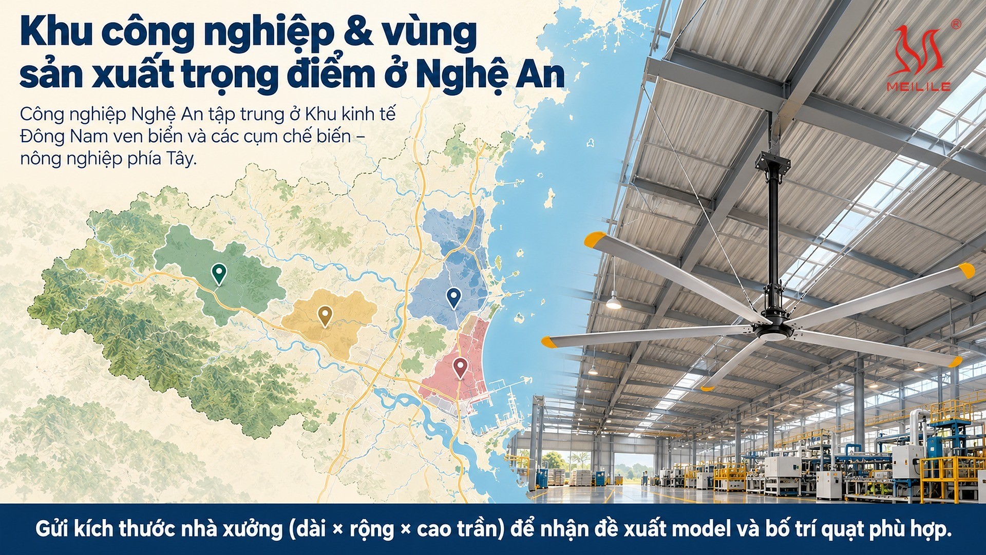 Khu công nghiệp & vùng sản xuất trọng điểm ở Nghệ An