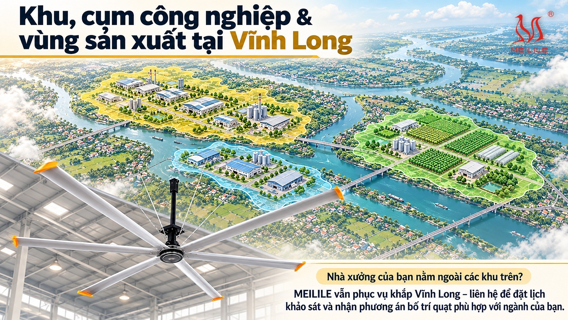 Khu, cụm công nghiệp & vùng sản xuất tại Vĩnh Long