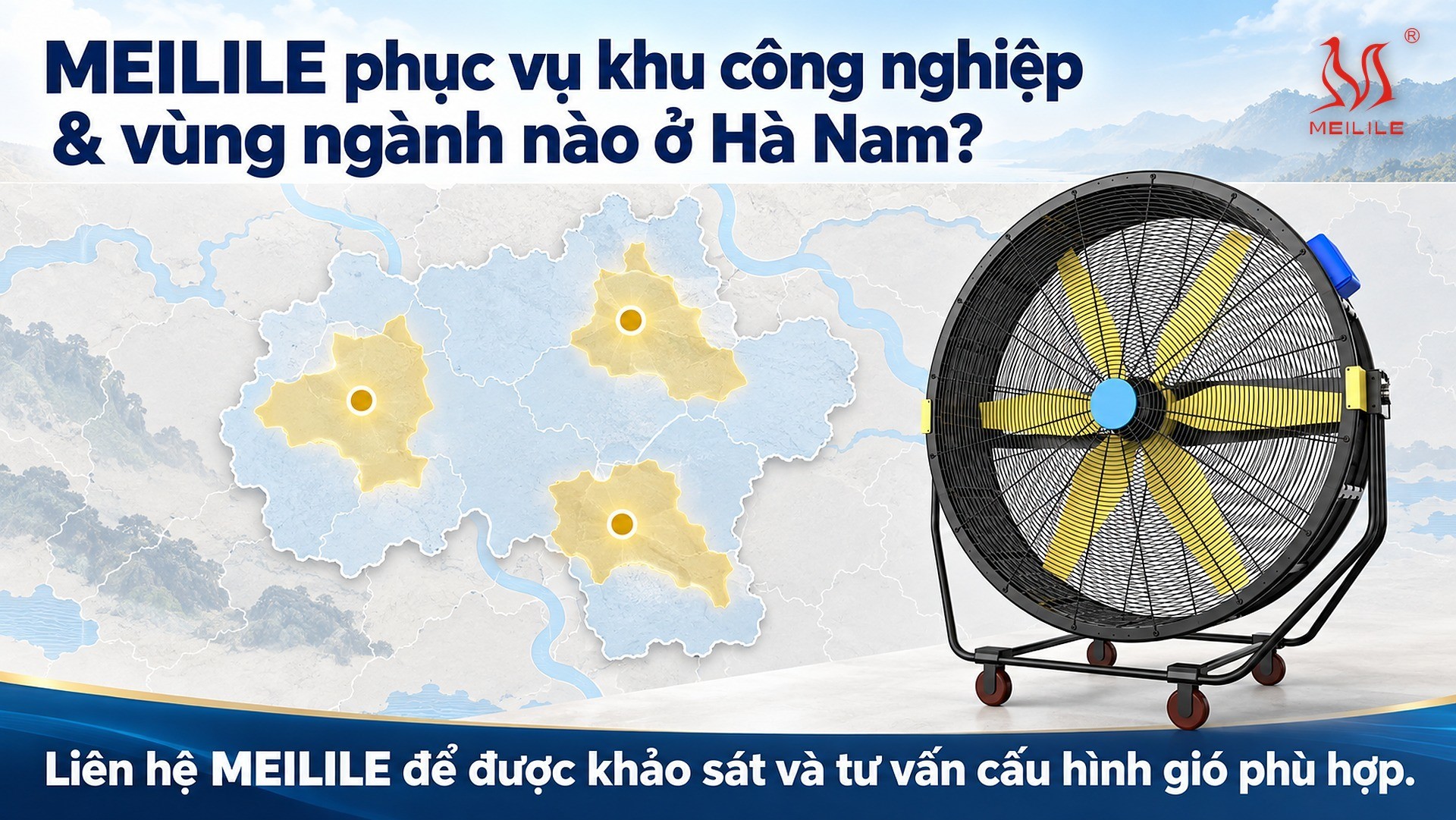 MEILILE phục vụ khu công nghiệp & vùng ngành nào ở Hà Nam?