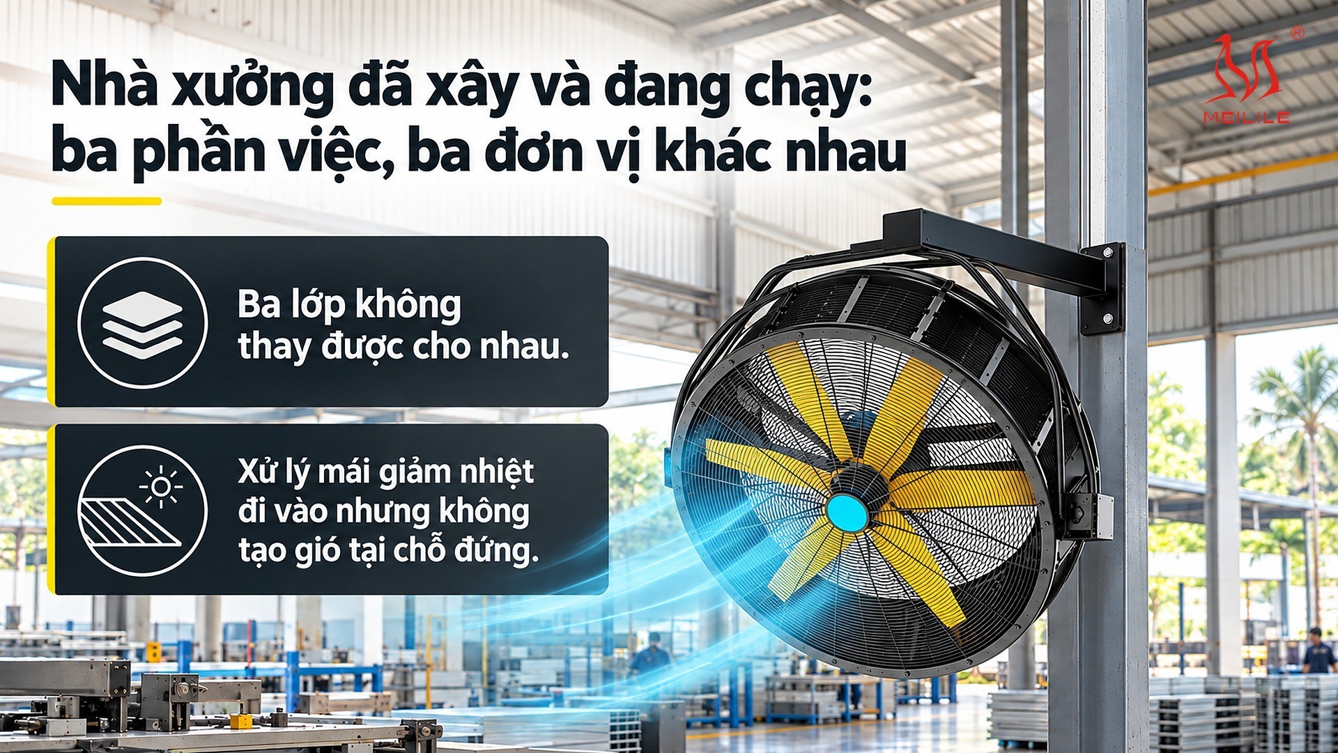 Nhà xưởng đã xây và đang chạy: ba phần việc, ba đơn vị khác nhau