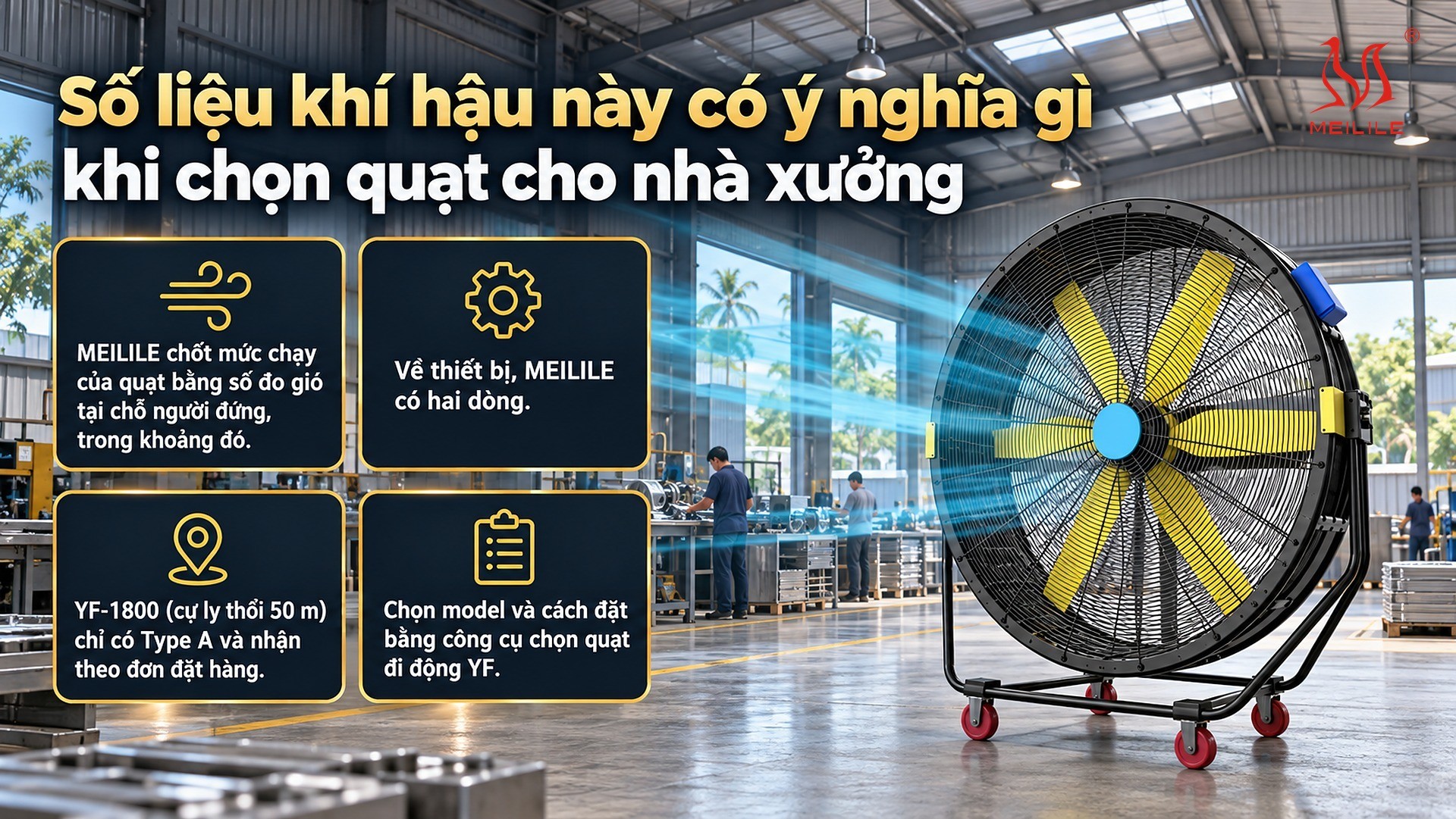 Số liệu khí hậu này có ý nghĩa gì khi chọn quạt cho nhà xưởng