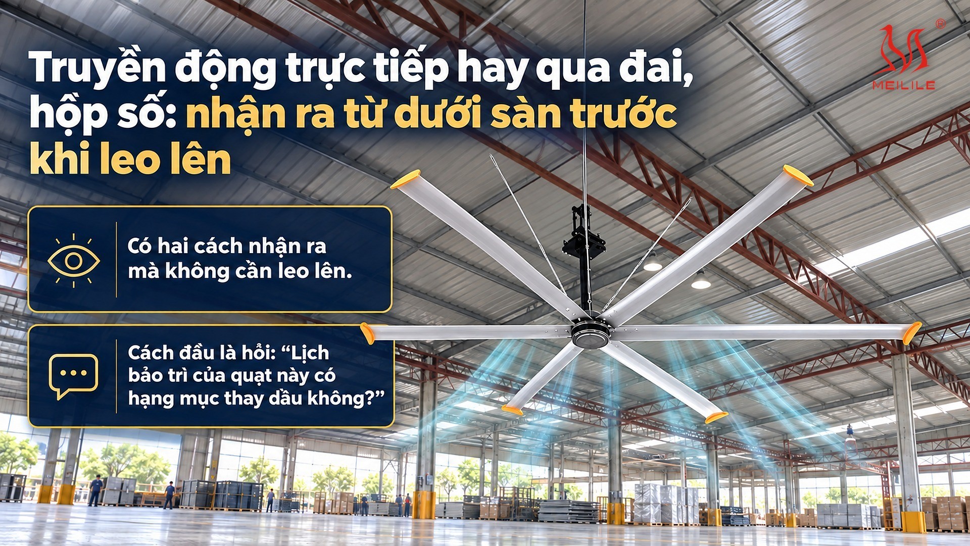 Truyền động trực tiếp hay qua đai, hộp số: nhận ra từ dưới sàn trước khi leo lên