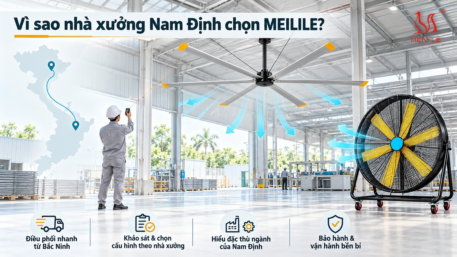 Vì sao nhà xưởng Nam Định chọn MEILILE?